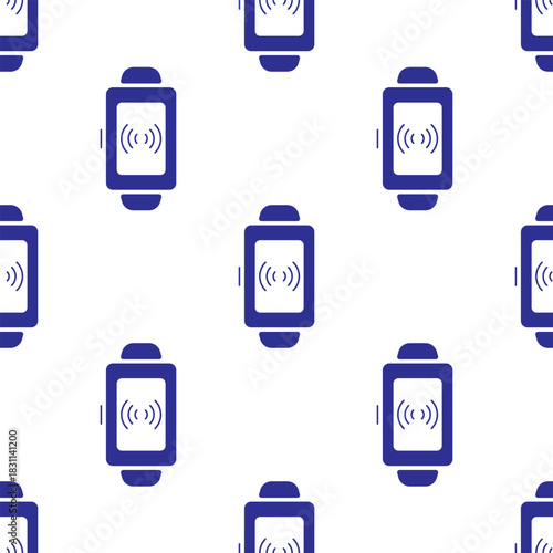 smart watch seamless pattern isolated on transparent background.