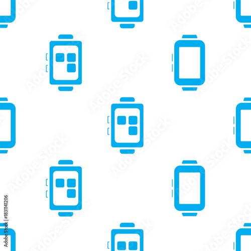 smart watch seamless pattern isolated on transparent background.