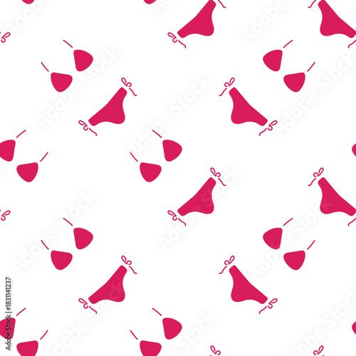 swimsuit seamless pattern isolated on transparent background.