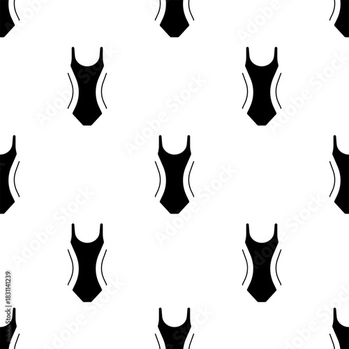 swimsuit seamless pattern isolated on transparent background.