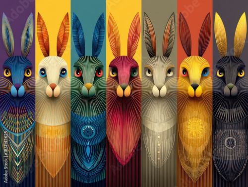 Farm animal collage art