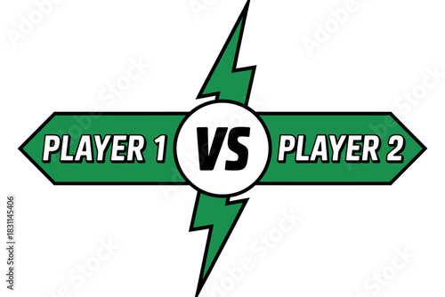 Two players facing off in a competition, symbolized by a vibrant VS graphic.