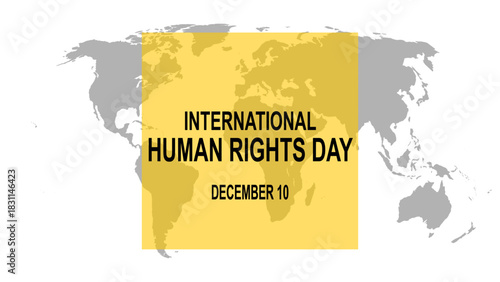 International Human Rights Day December 10 World Map Backdrop