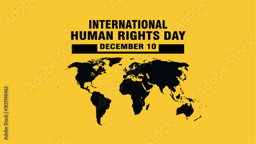 International Human Rights Day Global Awareness World Map
