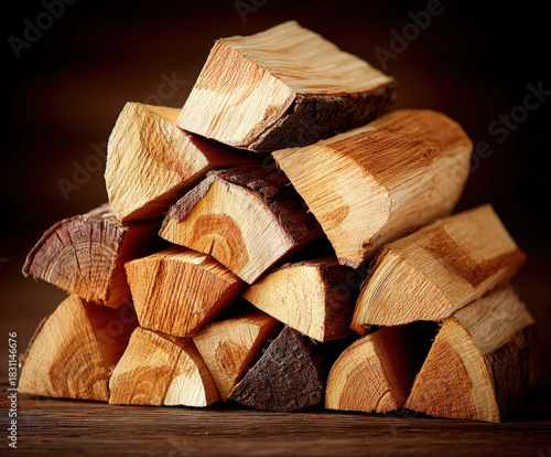 Sauna wood pile