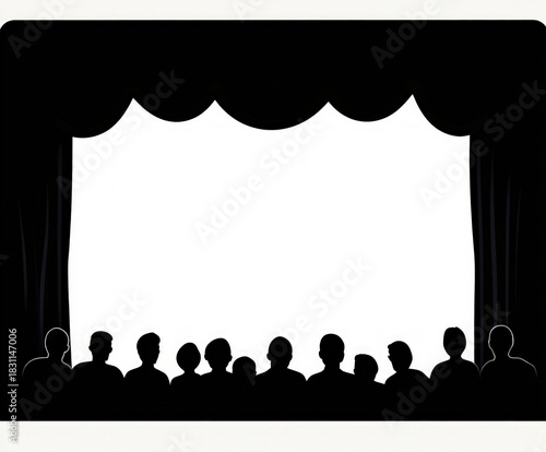 stage silhouette , black an...