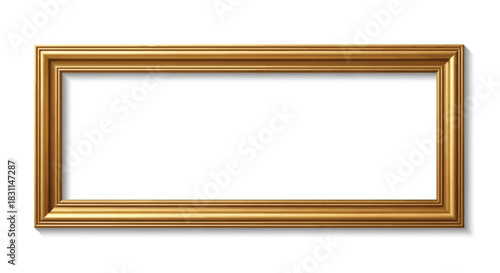 Ornate Golden Picture Frame for Panoramic Artwork.
