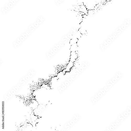 Distressed cracked texture vector grunge background for design element and overlay effect illustration one hundred