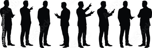 Businessmen silhouettes, professional discussion, corporate teamwork, leadership communication, office negotiation, partnership growth, business collaboration, strategy planning, career development