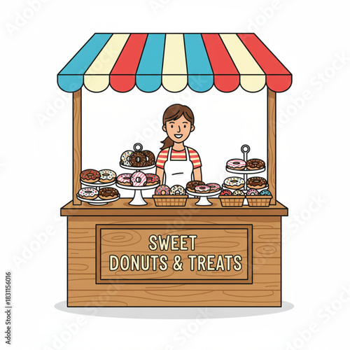 A girl on the phone in a vintage cafe sits at an antique wooden table near a beautifully designed old cupboard and artful interior decorations