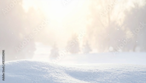 Wallpaper Mural A minimal Christmas background with soft snow-mist texture, warm white glow, gentle highlights and a calm frosted atmosphere.
 Torontodigital.ca