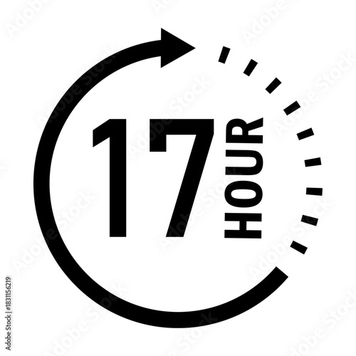 Seventeen hour period countdown indicator
