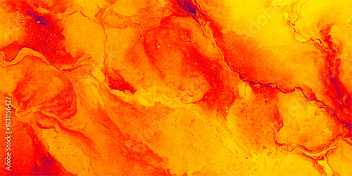 Abstract watercolor texture background with grunge orange and yellow paint art fire flame pattern