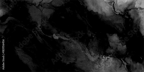 Dark abstract water motion texture flowing into the cave under a blue night sky