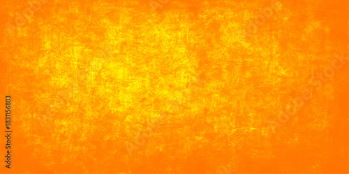 Abstract orange grunge texture background with fiery yellow heat pattern and light flames design