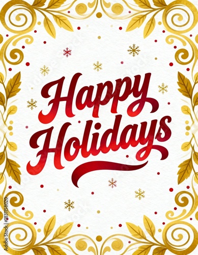 Happy Holidays Calligraphy