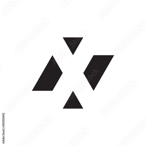 Letter IX or XI creative monogram logo