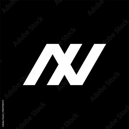 Letter NX or NI minimal monogram logo