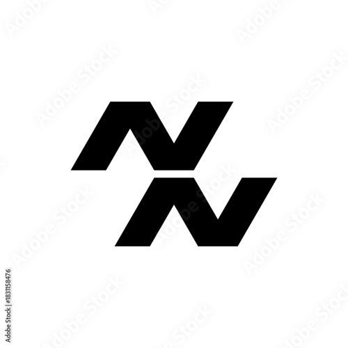 Letter NX or NN creative monogram logo design