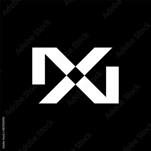 Letter NX or XN creative monogram logo