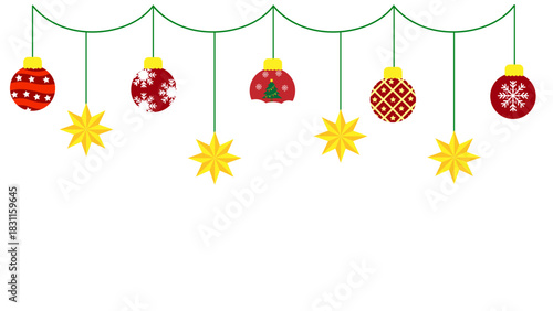 vector christmas tree decorations