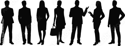 Business people silhouettes, professional diversity, corporate teamwork, leadership communication, office negotiation, partnership growth, business collaboration, strategy planning