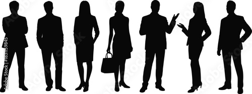 Business people silhouettes, professional diversity, corporate teamwork, leadership communication, office negotiation, partnership growth, business collaboration, strategy planning, career development