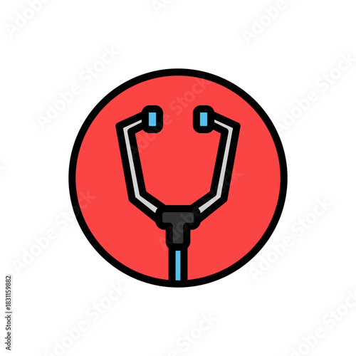 Stethoscope icon outline style