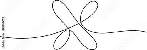 Long line cross icon. X. Continuous line. Vector illustration, Continuous one line drawing Wrong Mark, Continuous one line drawing Wrong Mark. one line Icon drawing