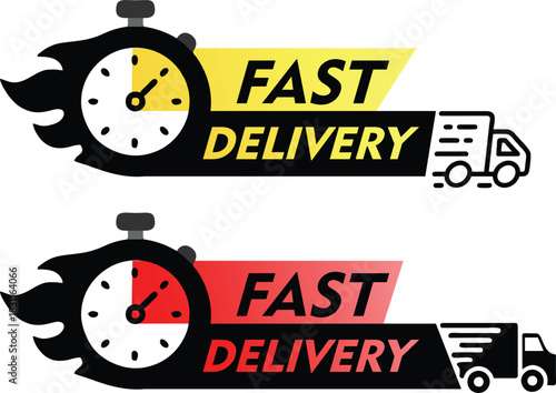 Quick Express Delivery Badge & Logo Vector – Modern Shipping Emblem, Fast Service Label & Tag Design for Products & E-Commerce