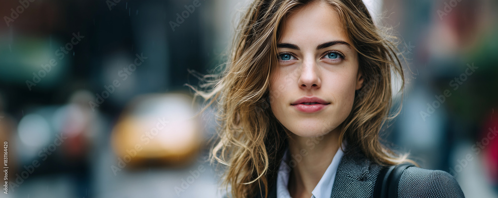 Fototapeta premium Portrait of a businesswoman in the city