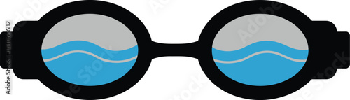 Swimming goggles vector illustration for water sports and pool activities