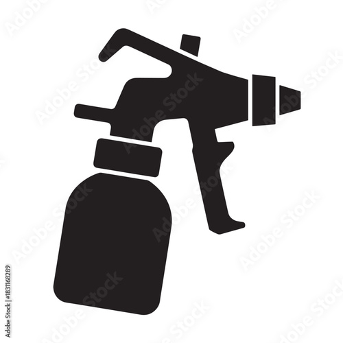 Spray bottle icon simple flat vector design isolated on white background for cleaning and gardening