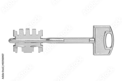 Door key isolated on white background, including clipping path