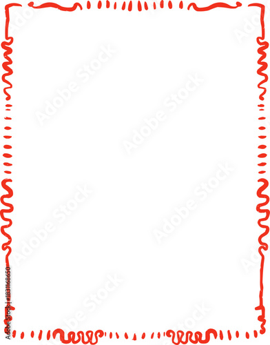 Distressed Doodle Simple Vintage Rectangular Border Design