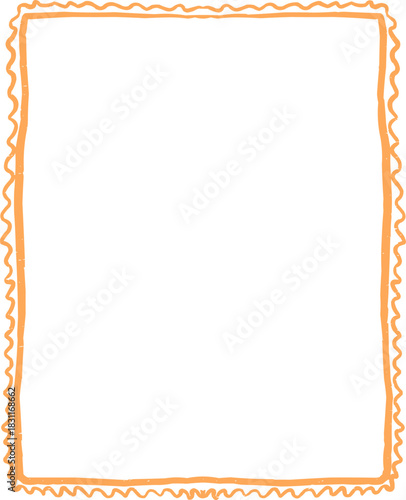 Hand-Drawn Doodle Simple Vintage Rectangular Border Design