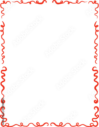 Simple Textured Doodle Vintage Rectangular Frame Element