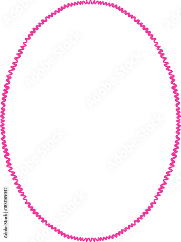 Rough Edges Doodle Simple Isolated Oval Frame Element