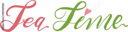 Doodle Sketch Simple Tea Time Lettering Typography