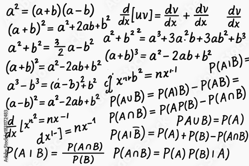 a classic “mathematical trash meme” consisting of a huge number of correctly and incorrectly written mathematical facts, definitions, and formulas