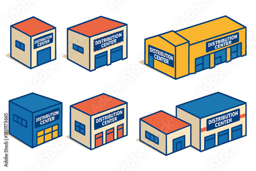 Isometric distribution center concepts for business logistics design