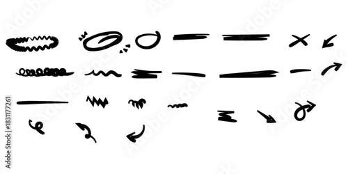 Squiggle pattern memphis. Abstract line and shapes. Fun and colorful children's party pattern. Isolated vector illustrations on white background.