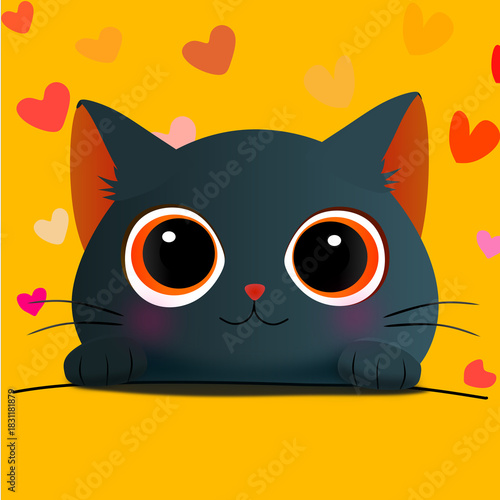 vector illustration of a cat
