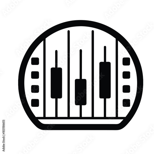 Equalizer audio mixer sound vector icon