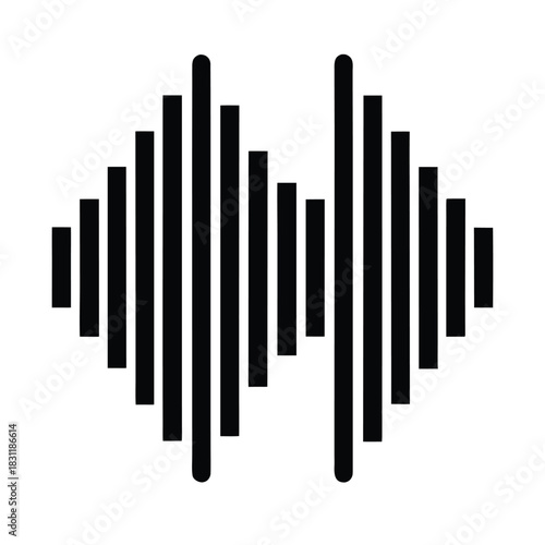 Frequency sound wave equalizer vector icon