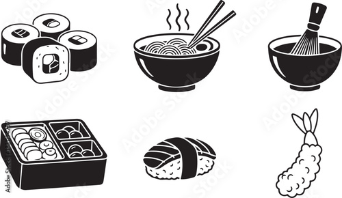 Japanese Food Icons: Sushi, Ramen, Tempura, and More