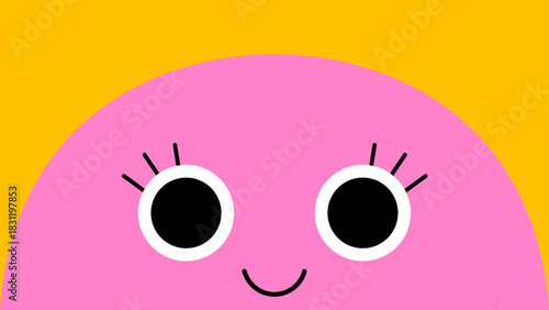 Cute doodle characters with bold eyes, playful sticker shapes and geometric details for expressive mascot vibes.