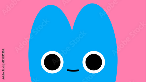 Kawaii doodle mascots with expressive eyes and playful geometric sticker layouts.