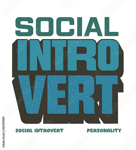Social introvert vintage design