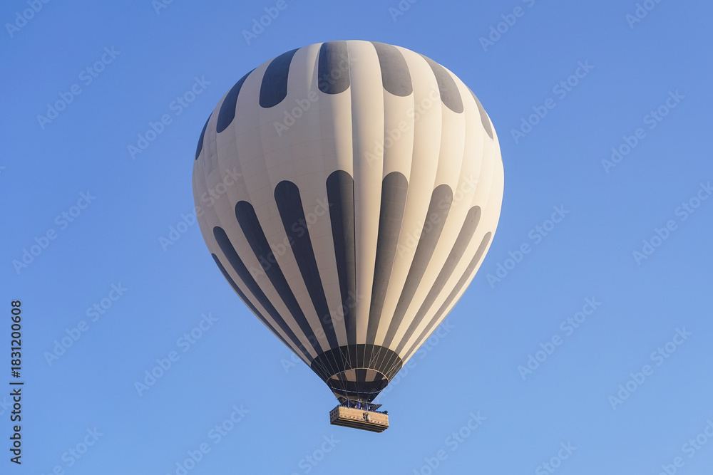 Naklejka premium Hot Air Balloon over Cappadocia Valleys in Nevsehir, Turkiye
